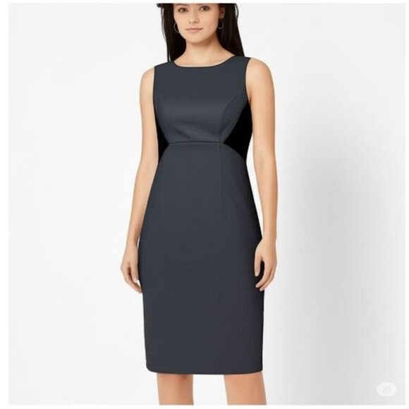 Calvin Klein Grey Sheath Dress Size 6 - Picture 1 of 10